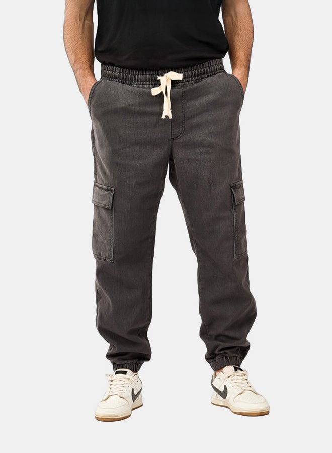 Men'S Light Grey Denim Pants